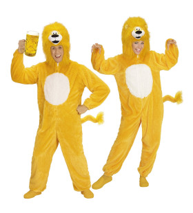 Dieren Onesie Pluche Gele Leeuw Kostuum