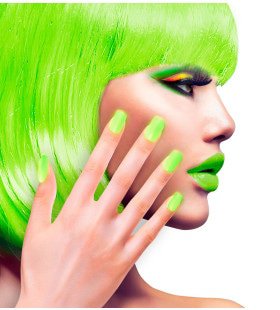 Nagels Airbrush Neon Groen 80s Lady