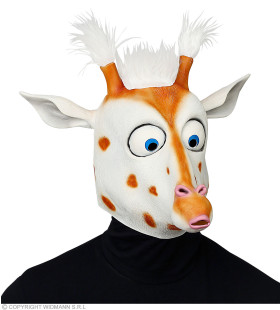 Scheel Kijkende Giraffe Masker Met Pluche Haartjes