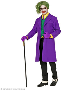 Niet Zo Serieuze Joker Jas Paars Man Kostuum