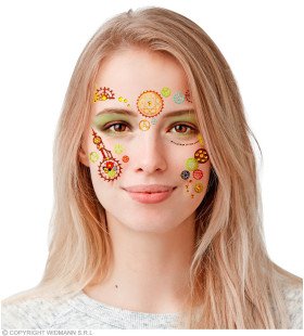 Gezichtsdecoratie Face Art Gekleurde Glitter Steampunk