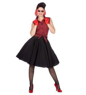 Rockabilly Rode Rizzo Vrouw Kostuum