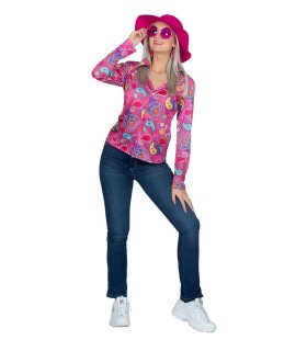 Roze Festival Hippie Blouse Paige Vrouw