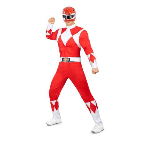 Mighty Morphin Power Ranger Rood Man Kostuum