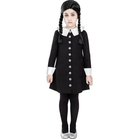 Wednesday Addams Uit The Addams Family Meisje Kostuum