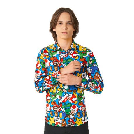 Teen Boys Super Mario Gamers Only Blouse Jongen