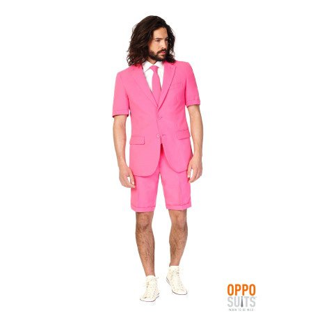 Summer Festival Extravagant Mr. Pink Opposuit Kostuum Man