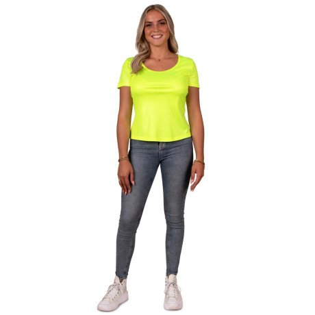 Neon Geel Shirt Disco Vrouw