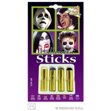 4 Jumbo Aqua Make-Up Sticks Halloween