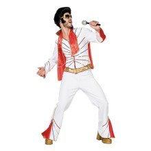 Rock 50s Mr. Elvis Met Sjaal Man Kostuum