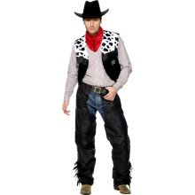 Cowboy Kostuum Zwart Wit Man