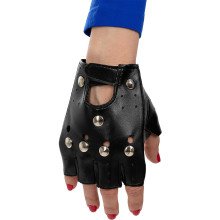 Zwarte Punk Handschoen 1 Stuk