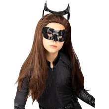 Catwoman Pruik Bruin Lang Haar Kind