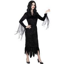 Matriarch Morticia Frump Addams Vrouw Kostuum