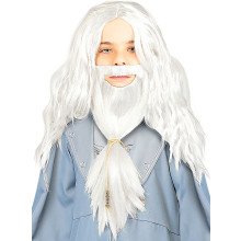 Magier Dumbledor Harry Potter Pruik Met Baard Wit