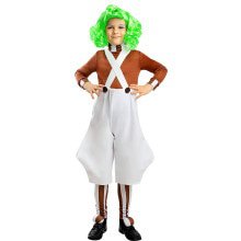 Oompa Loompa Medewerkers Uit De Chocolade Fabriek Jongen Kostuum