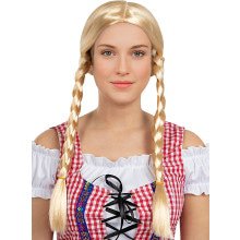 Oktoberfest Pruik Met Vlechten Blond