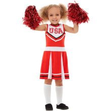 Rode Cheerleader USA Meisje Kostuum