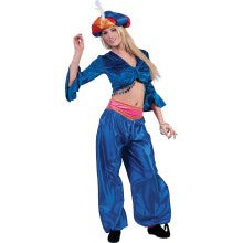 Jasmijn Topje Buikdanseres Blauw Vrouw