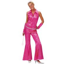 Boogie Nights Roze Jumpsuit Vrouw Kostuum