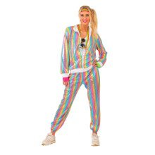 Rainbow Sequin Jogging Vrouw Kostuum