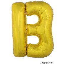 Folie Ballon Letter B Goud XL 102cm (Leeg)