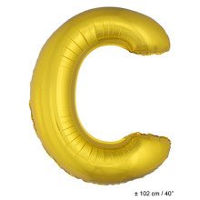 Folie Ballon Letter C Goud XL 102cm (Leeg)