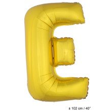 Folie Ballon Letter E Goud XL 102cm (Leeg)