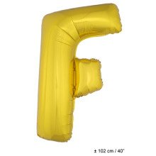 Folie Ballon Letter F Goud XL 102cm (Leeg)