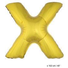 Folie Ballon Letter X Goud XL 102cm (Leeg)