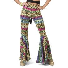 Hippie Broek Kleurrijke Dieren Print Vrouw