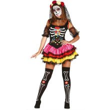 Fleurige Day Of The Dead Dame Vrouw Kostuum