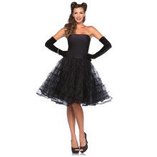 50s Rockabilly Jurk Met Tule Tutu Zwart Vrouw