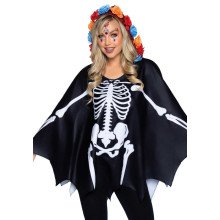 Day Of The Dead Skelet Poncho Vrouw