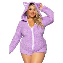 Poezelige Paarse Poes Dinah Plus Size Vrouw Kostuum