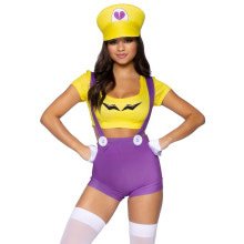 Gamer Hartenbreekster Super Wario Vrouw Kostuum