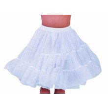 Jaren 50 High School Petticoat Wit Vrouw