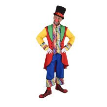 Regenboog Golven Clown Circus Theater Man Kostuum