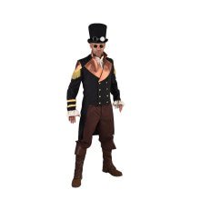 Steampunk Jas Glimmend Bronzen Kraag Man