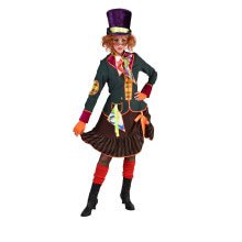 Te Gek Druk Gekke Hoedenmaker Mad Hatter Vrouw Kostuum