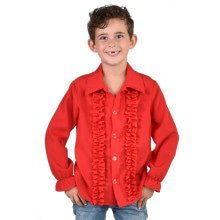 Disco Duivel Ruches Blouse Rood Jongen