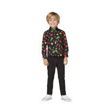 Zwarte Christmas Icons Gifts And Trees Blouse Jongen