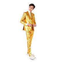 Teen Boys Groovy Solid Discogold Jongen Kostuum