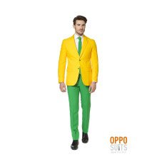 Flashy Green And Gold Opposuit Man Kostuum