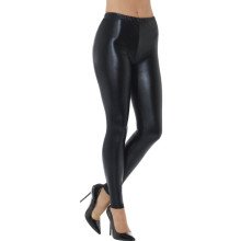 Zwarte Metallic Disco Legging Vrouw