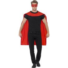 Rode Cape En Oogmasker Superheld Kostuum