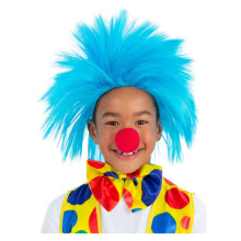 Wildebras Clown Pruik Blauw