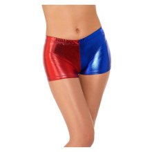 Korte Rood Blauwe Harley Quinn Shorts Vrouw