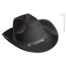 Cowboyhoed Zwart Met Strass Band