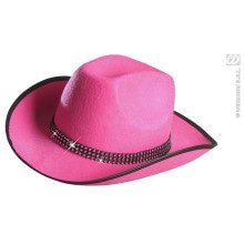 Cowboyhoed Roze Met Strass Band